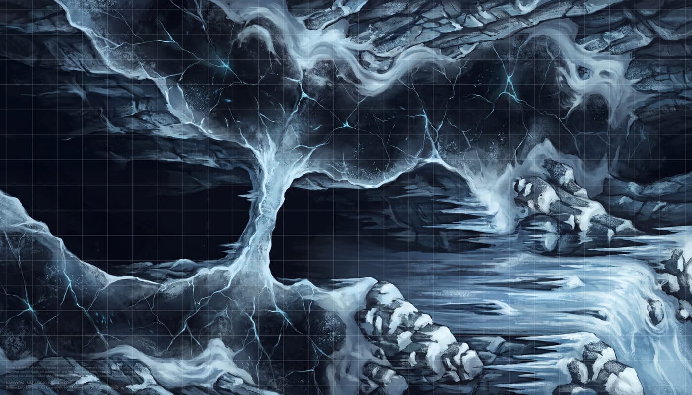 The Frozen Abyss — gridded print artwork