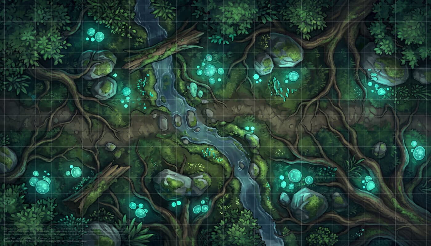 Vhelt Forest — gridded print artwork